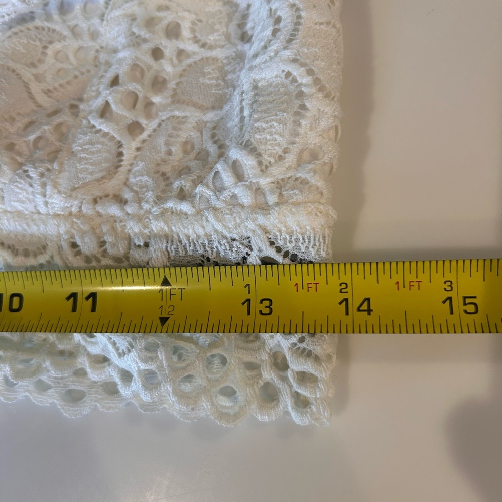 aerie White Lace Racerback Bralette - Picture 6 of 8
